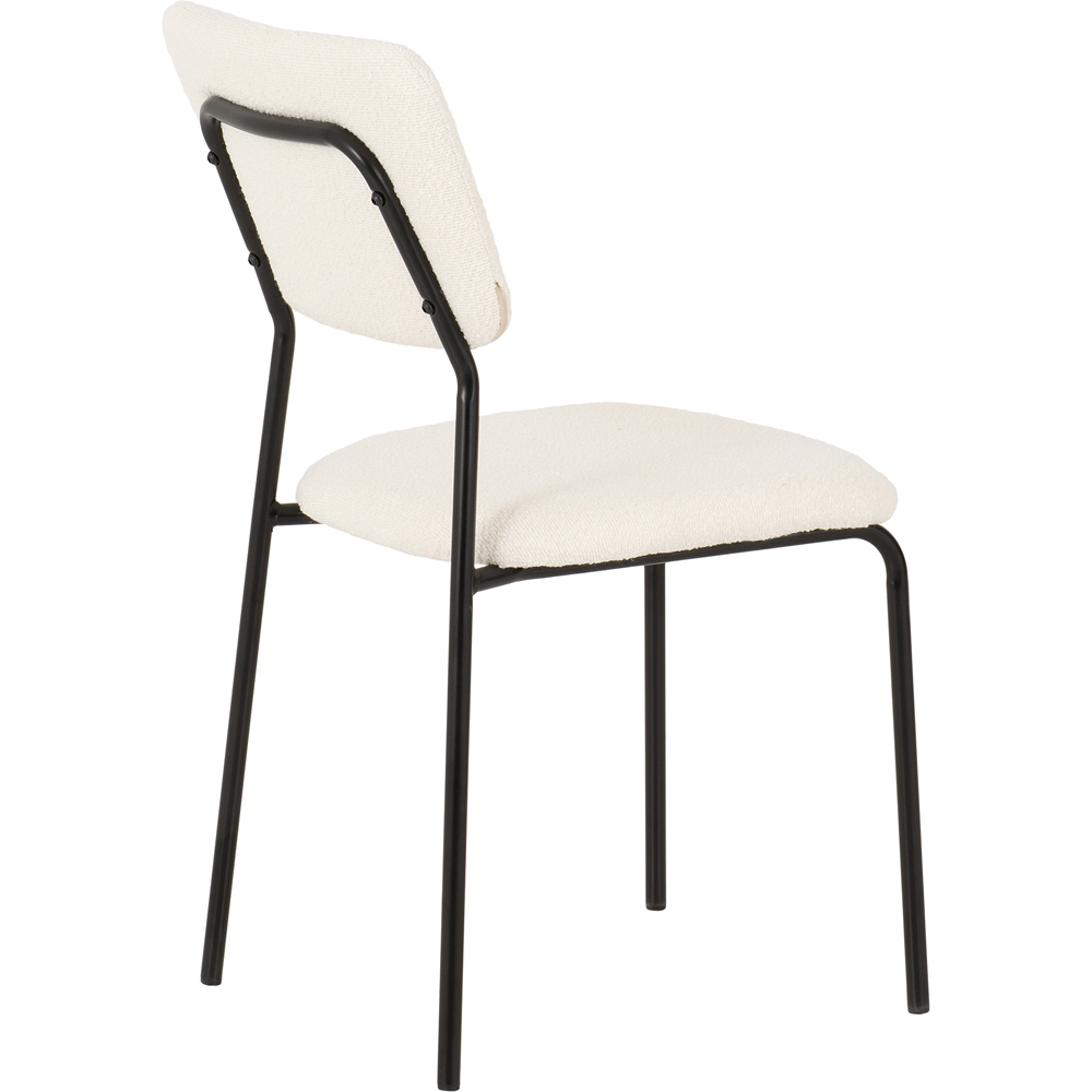 Seconique Sheldon Set of 4 Ivory Boucle Dining Chairs Image 6