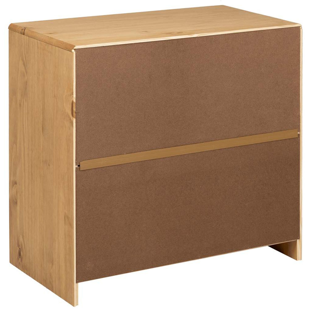 vidaXL Sauda 2 Door 2 Drawer Oak Solid Wood Pine Sideboard Image 6