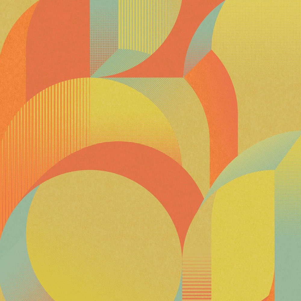 Bobbi Beck Eco Luxury Futuristic Abstract Pattern Orange Wallpaper Image 1