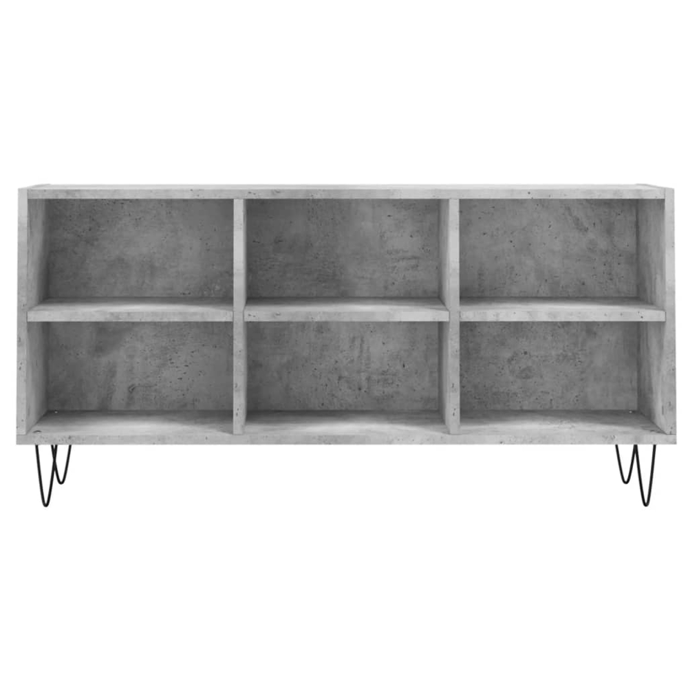 vidaXL 6 Shelf Concrete Grey TV Cabinet Image 3
