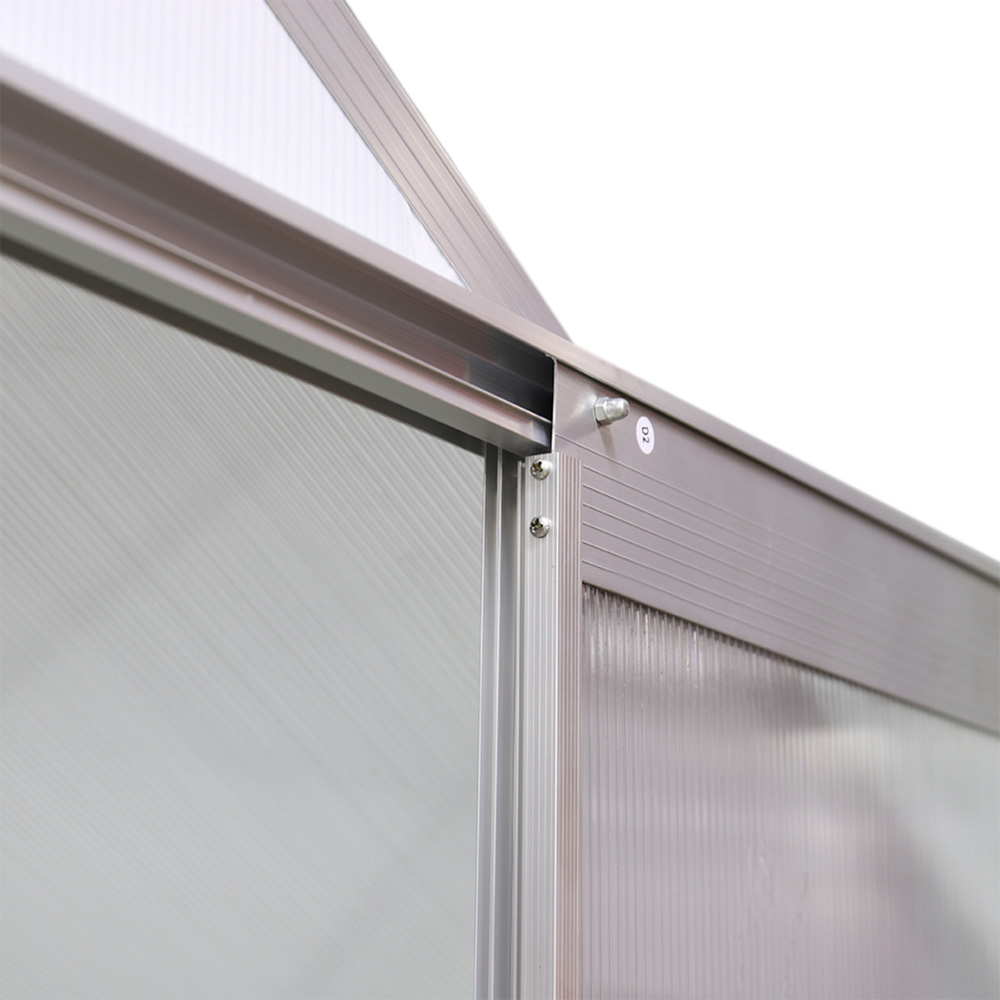 Living and Home Aluminium Polycarbonate 6.2 x 10.2ft Greenhouse with Base Image 5