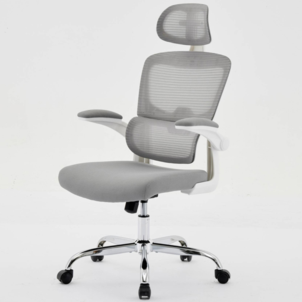 Shankar Supreme Grey and White Mesh Office Chair Image 5
