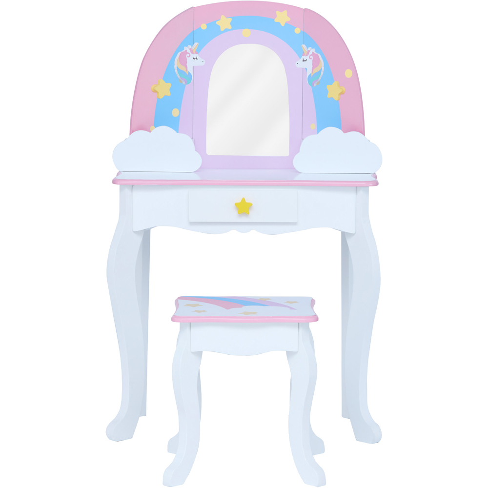 Teamson Kids Little Dreamer Rainbow 3 Drawer Pink Toy Vanity Set Image 3