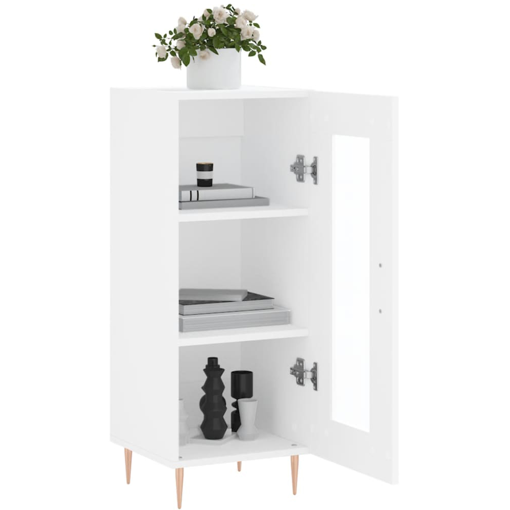 vidaXL Single Door White Sideboard Image 4