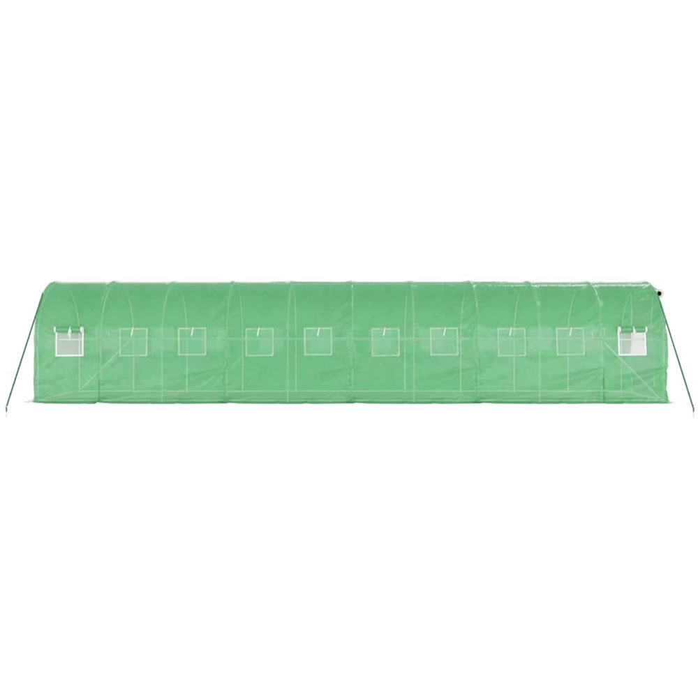 vidaXL Green Polyethylene Galvanised Steel Frame 32.8 x 6.5ft Greenhouse Image 4