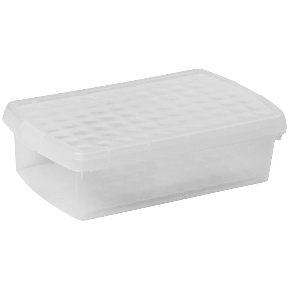 Wham Clip 7L Clear Rectangular Storage Box with Lid 4 Pack Image 1