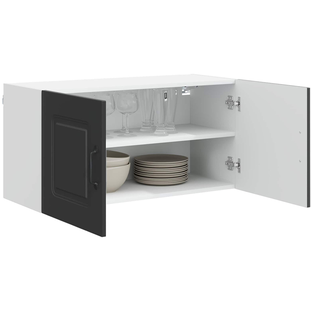 vidaXL Kalmar 2 Door Black Wall Kitchen Cabinet Image 3