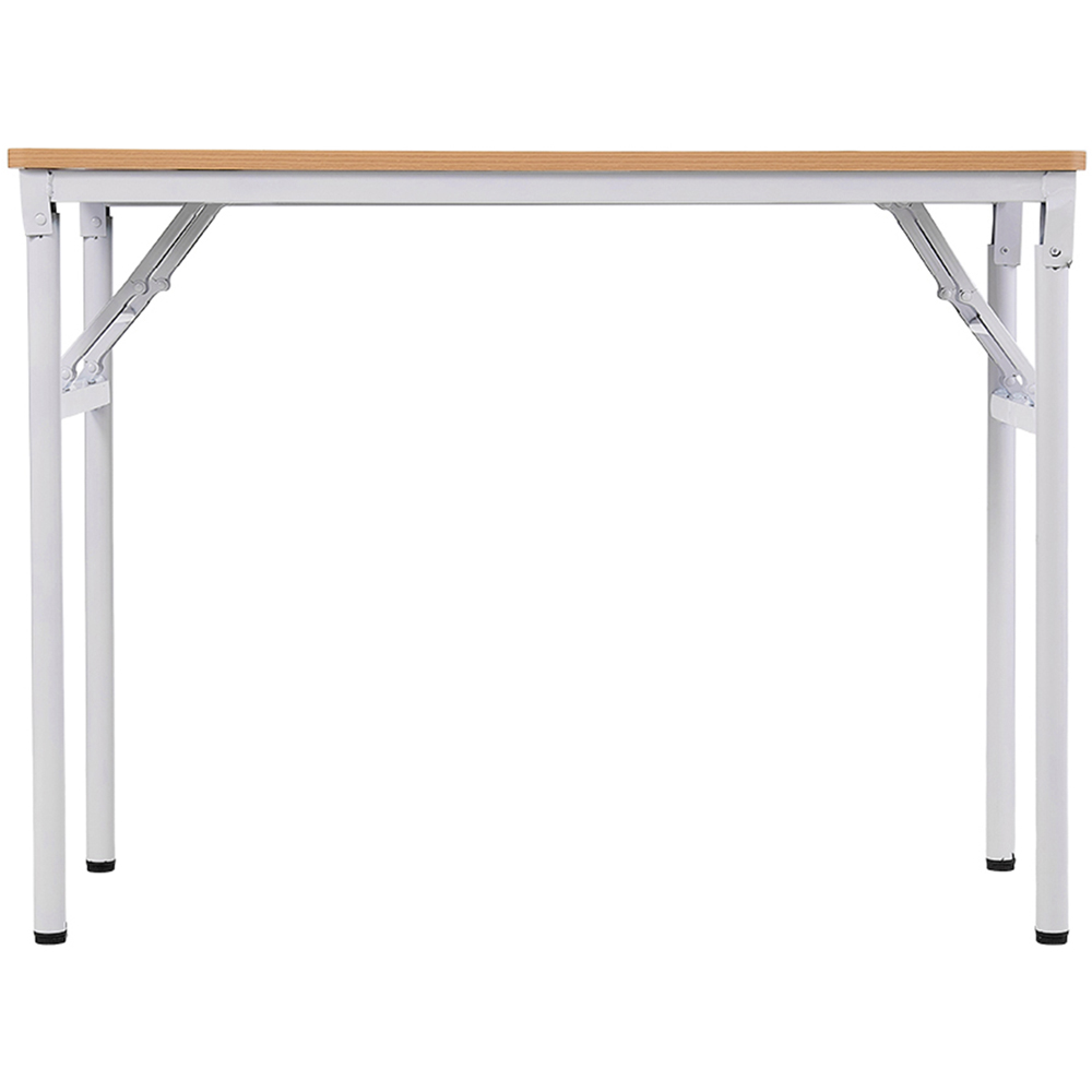 Living and Home Metal Frame Foldable Laptop Desk Natural Image 5
