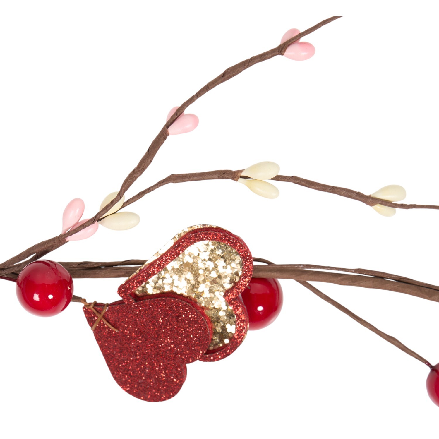 Glitter Hearts Garland Red Image 6