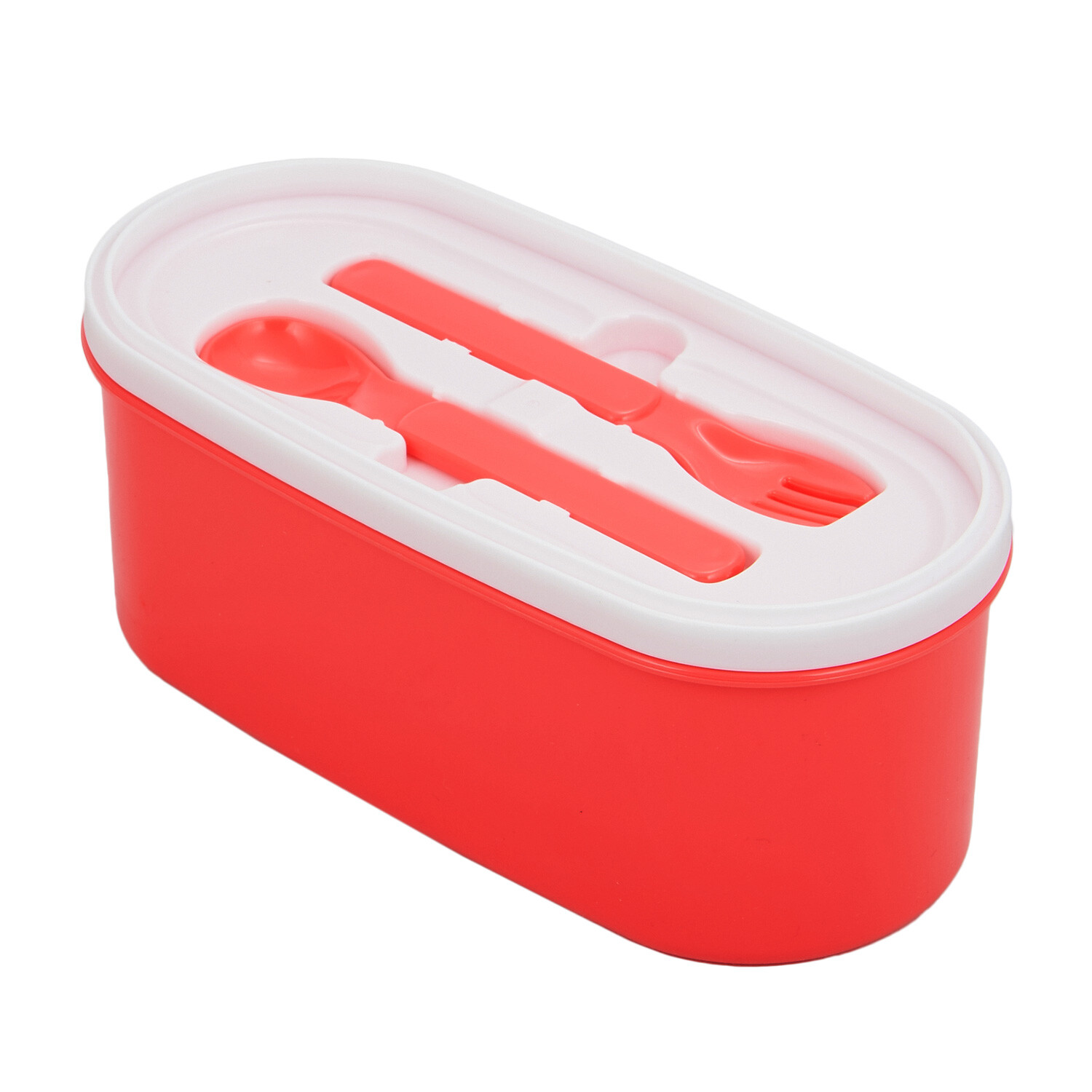 Triple Compartment Lunch Box - Red Image 5