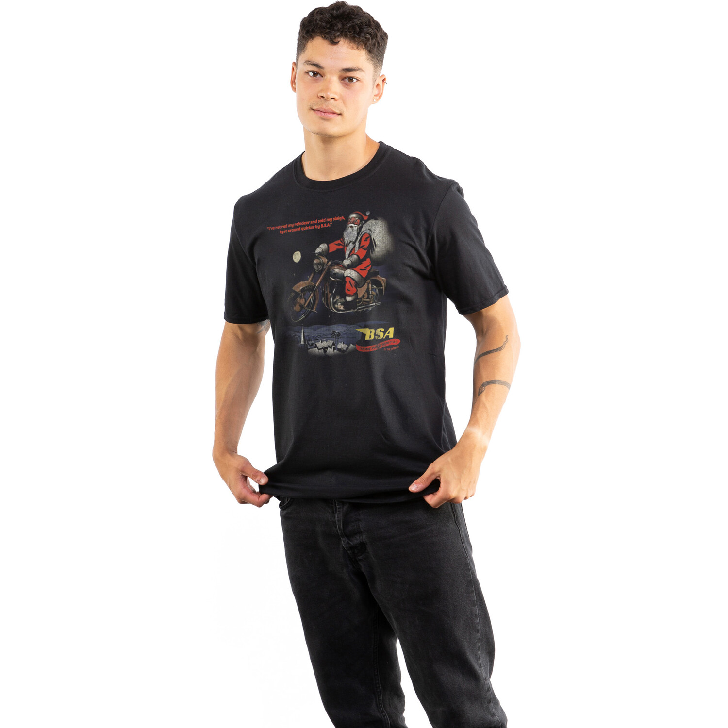 BSA Santa T-Shirt - Black / L Image 2