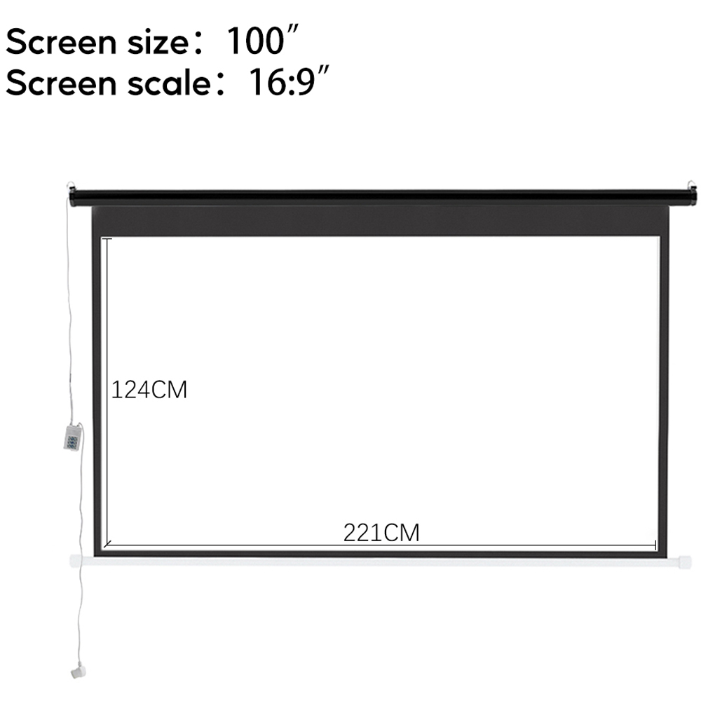 Living and Home 16:9 Electric Motorised Projector Screen with Remote 100 inch Image 4