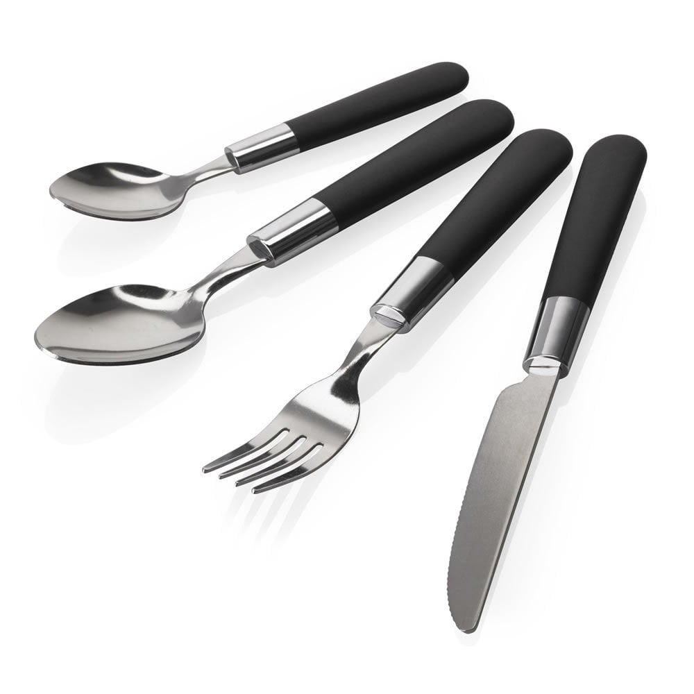 Wilko Play 16 piece Black Colour Cutlery Set Image 2