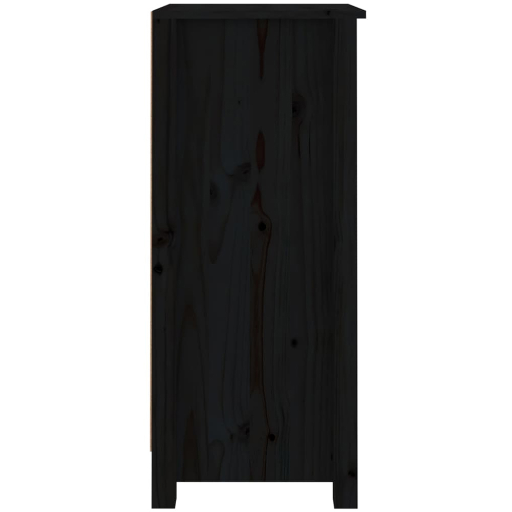 vidaXL 3 Drawer Black Wooden Sideboard Set of 2 Image 7