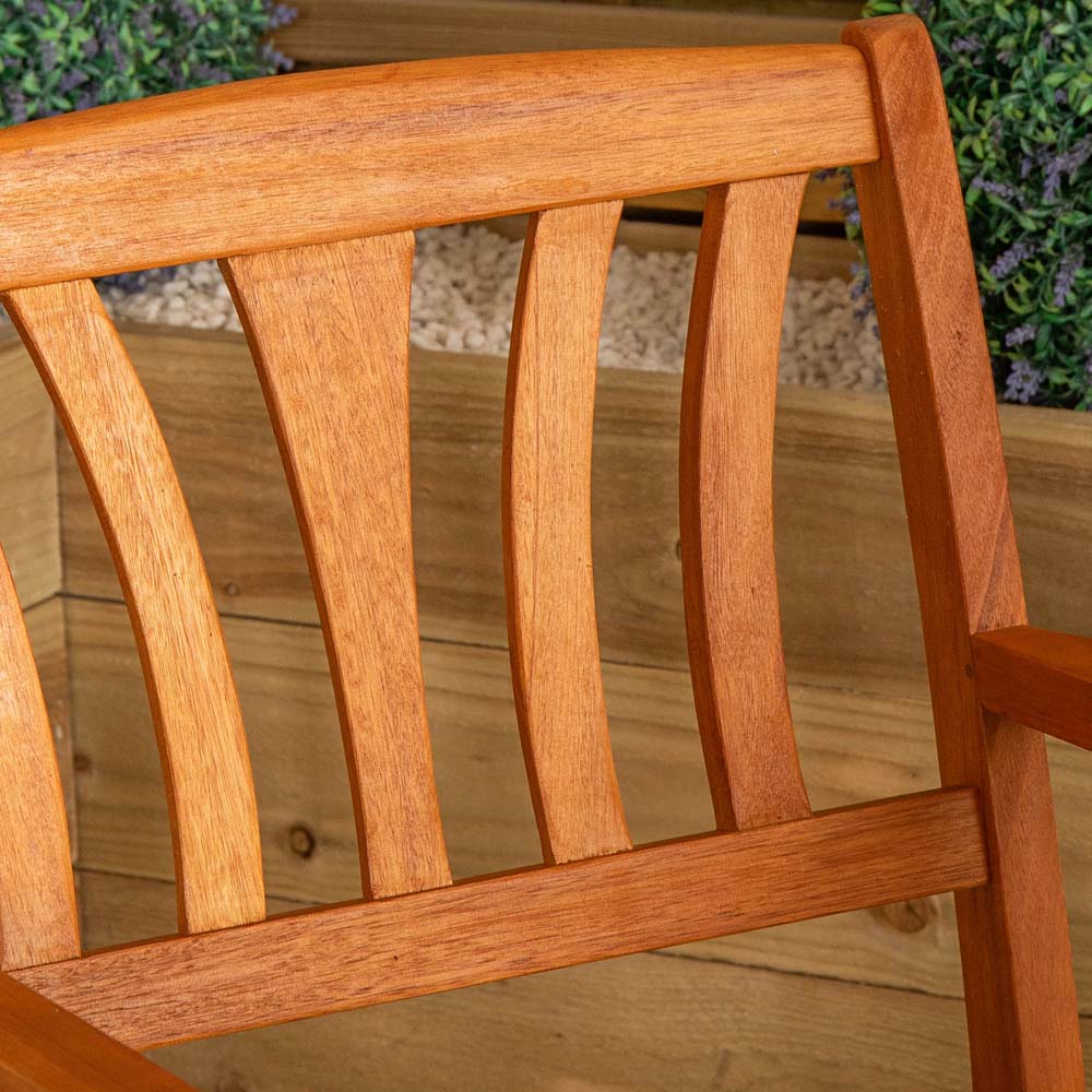 Samuel Alexander Kapalua Set of 2 Wooden Slatted Outdoor Dining Chair Image 6
