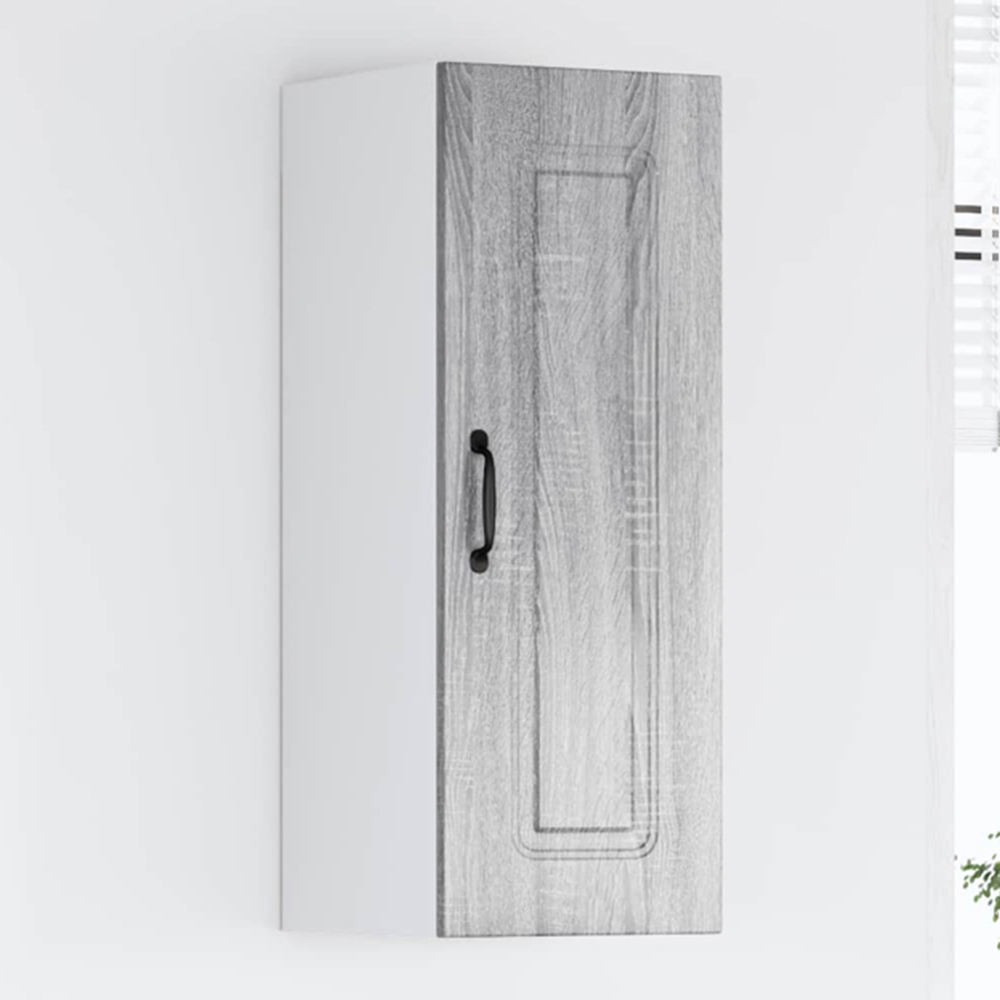 vidaXL Kalmar Single Door Grey Sonoma Wall Kitchen Cabinet Image 1