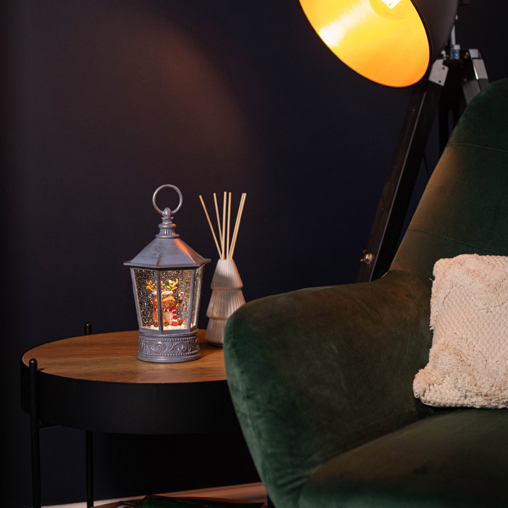 Samuel Alexander Blue Water Spinner Cute Reindeer Scene Lantern Christmas Decoration 26cm Image 7