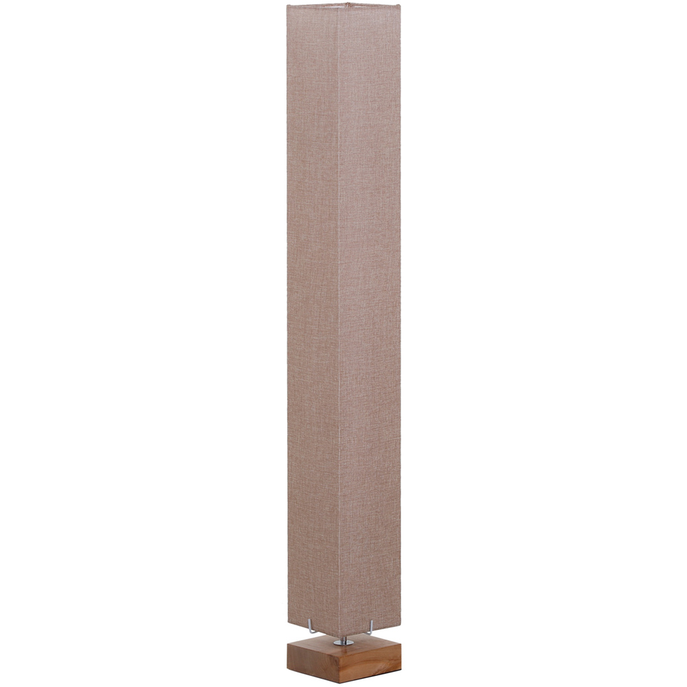 Portland Cream Tall Linen Floor Lamp Image 1