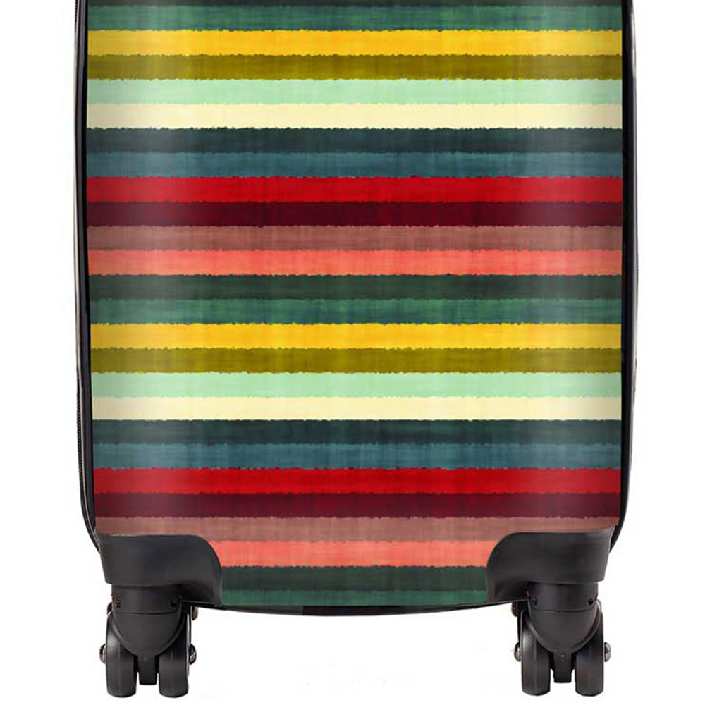 Warren Reed Designer Mini Cabin Multicolour Striped Brish Pattern Suitcase Image 2