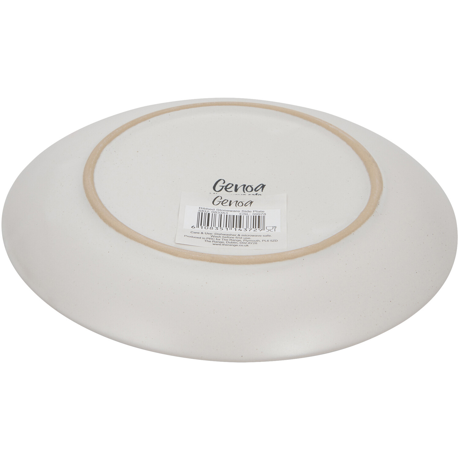 Genoa Ribbed Plate - Cream / Side Plate Image 3