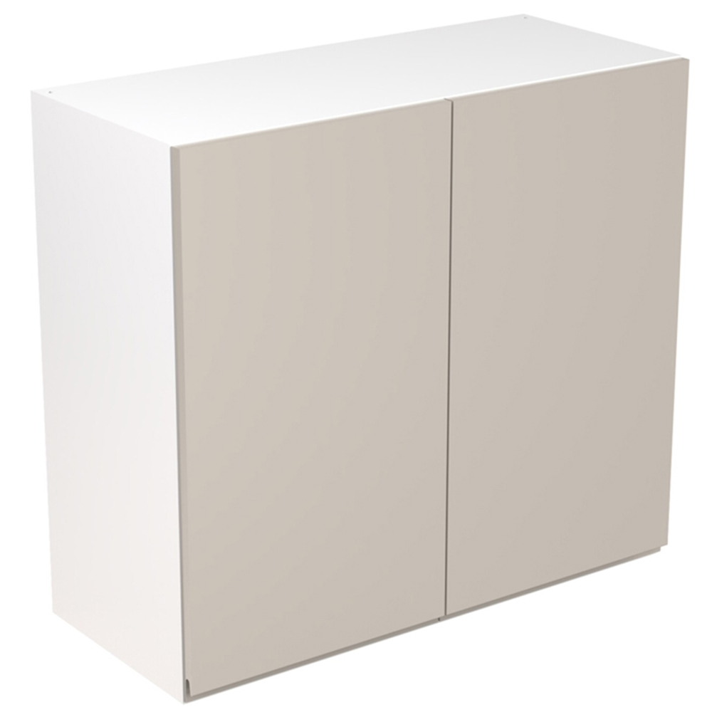 Kitchen Kit J-Pull Matt Light Grey Wall Kitchen Cabinet Flatpack 800mm Image 1
