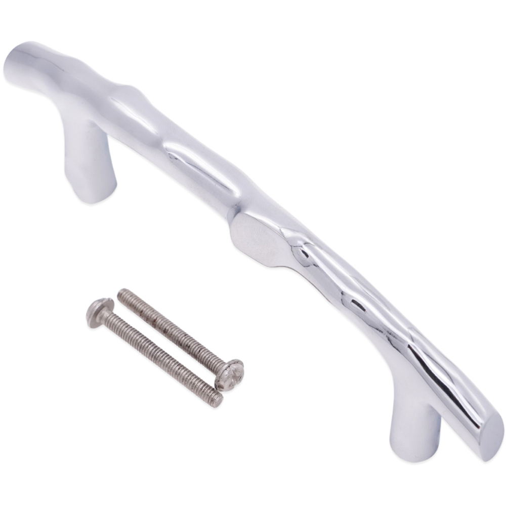 Spira Brass Bamboo Polished Chrome Cabinet Pull Handle 150mm Image 4