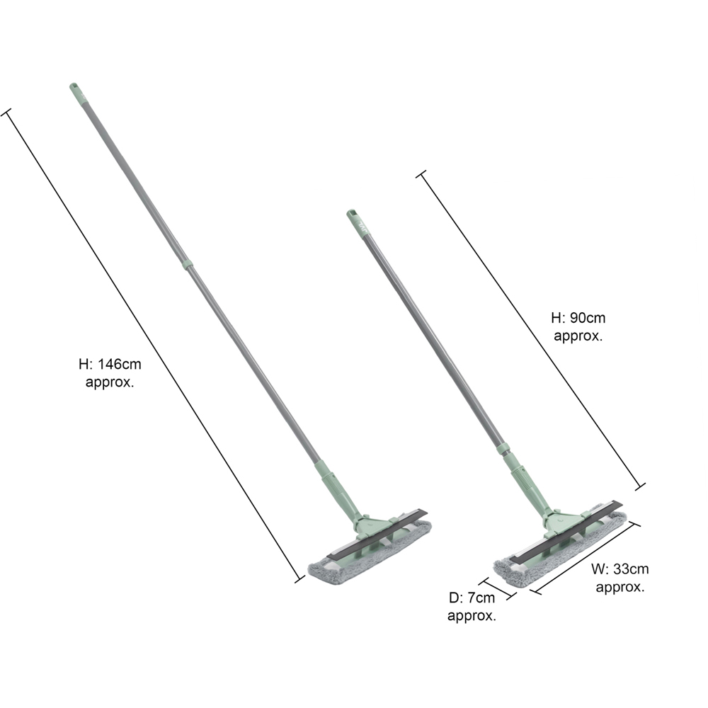 JVL Cleaning 3-in-1 Grey Extendable Microfibre Window Cleaner Image 9