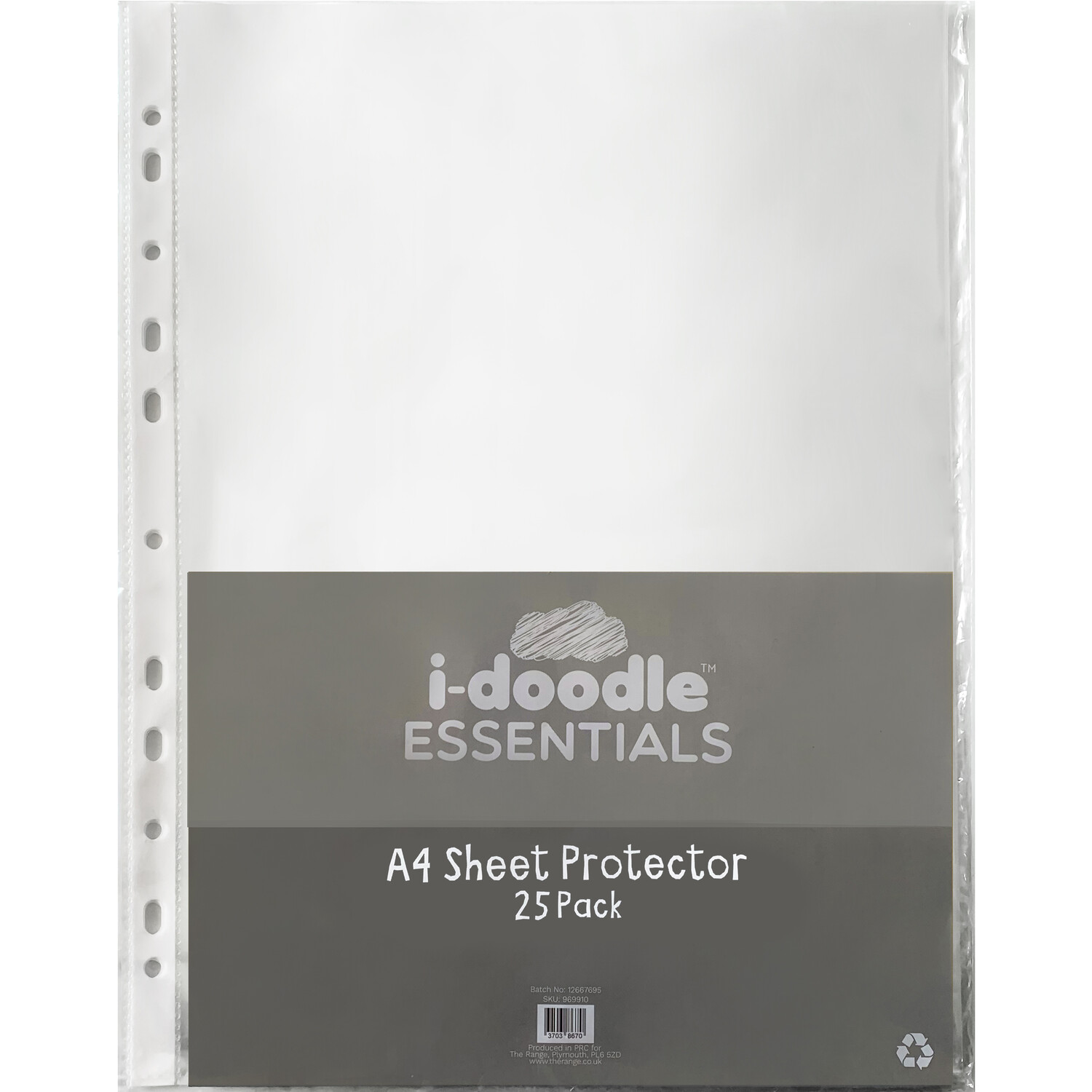 i-doodle A4 Punched Pockets Sheet Protectors 25 Pack Image 2