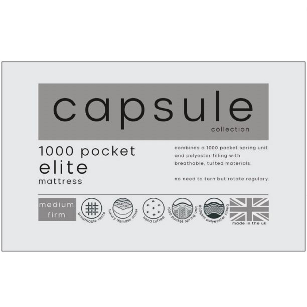 Julian Bowen Capsule Elite Double 1000 Pocket Sprung Mattress Image 5