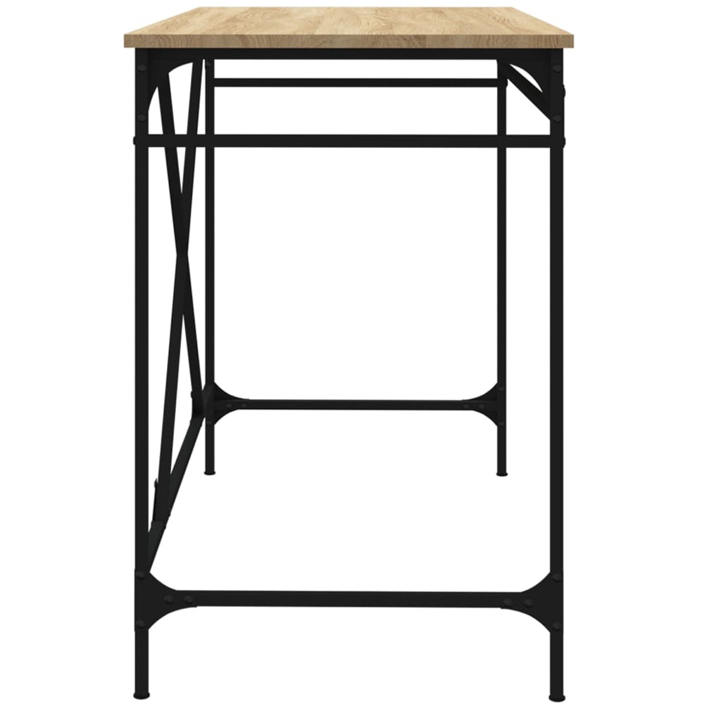vidaXL Industrial Style Computer Desk Brown Image 5