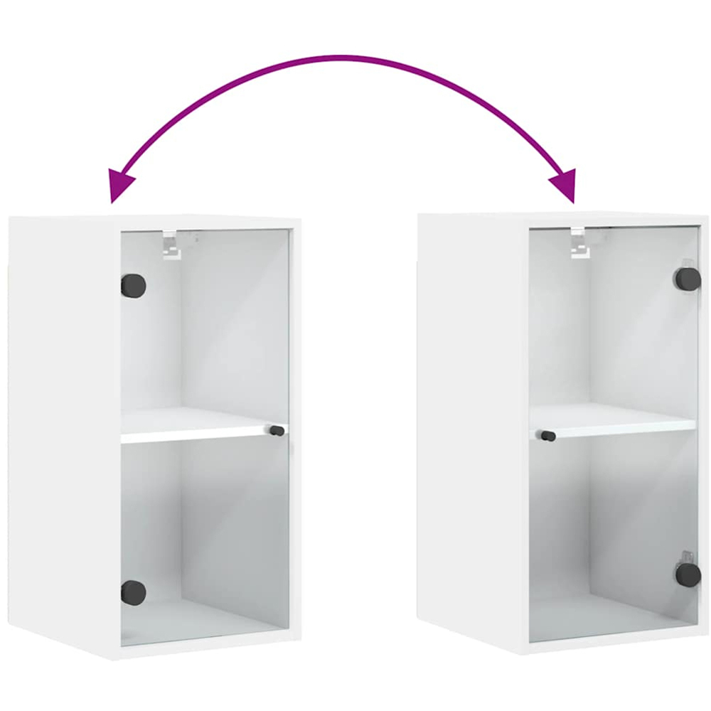 vidaXL 2 Door White Wall Cabinet Image 8