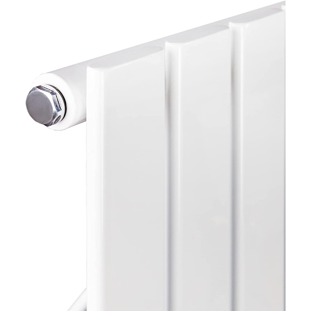 White Single Flat Panel Vertical Column Radiator 1800 x 272mm Image 3