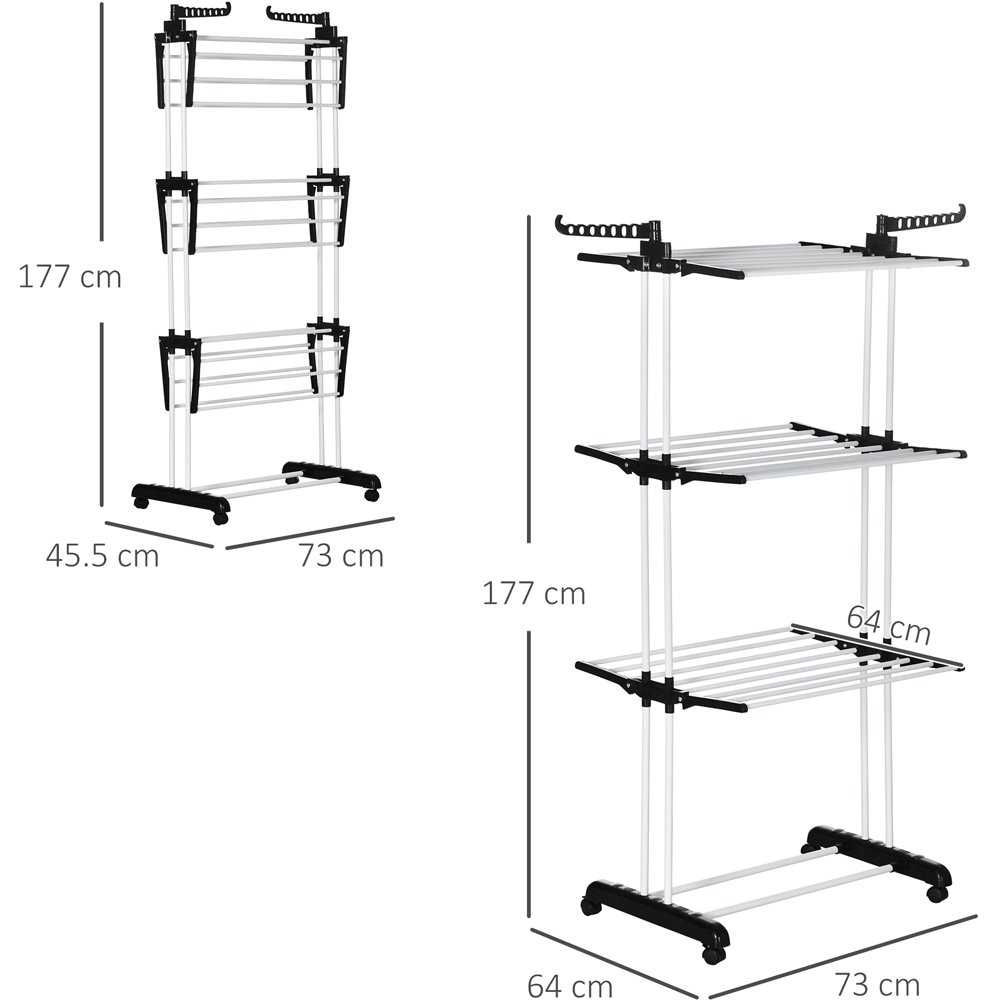 Portland Black Foldable Clothes Air Dryer Image 3