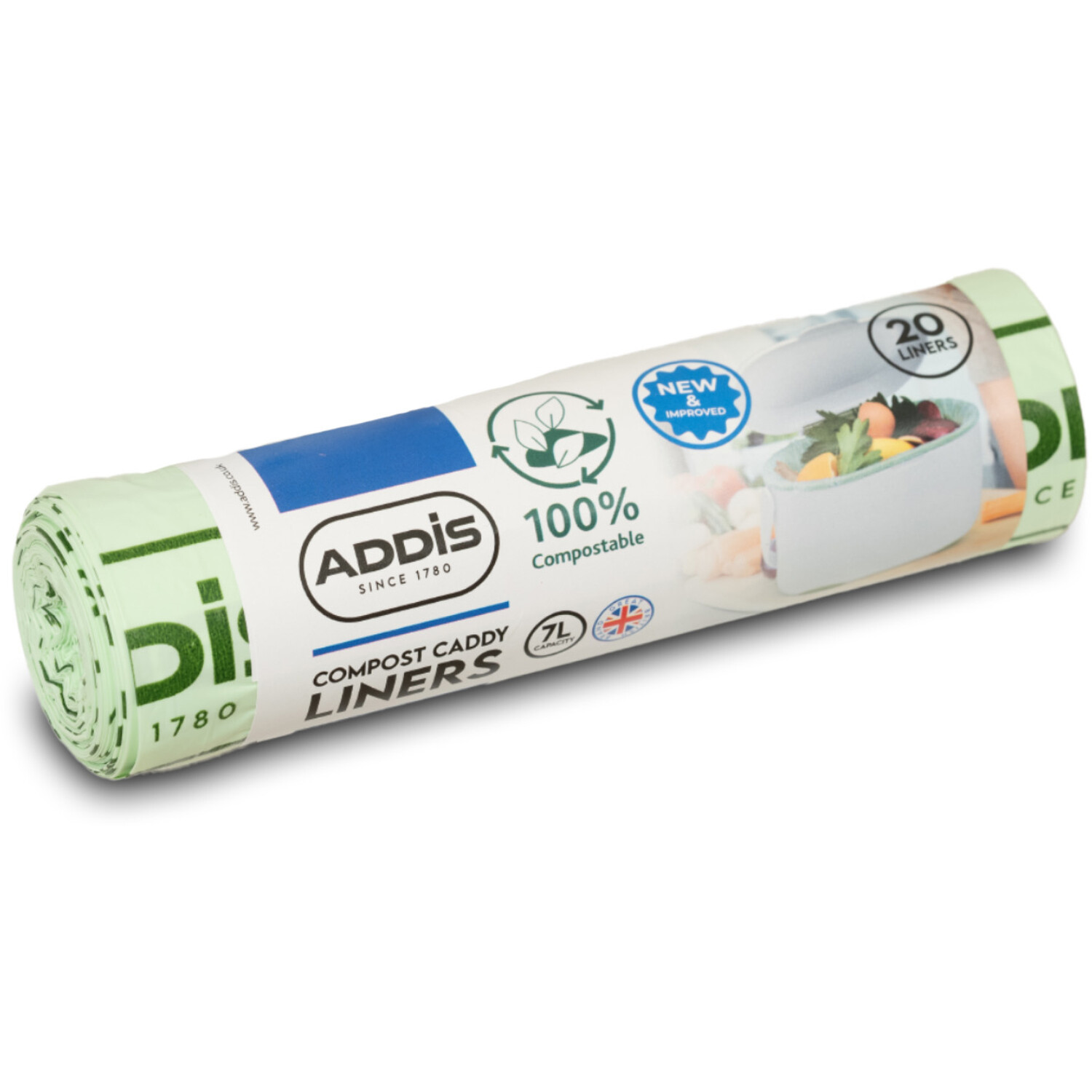 Pack of 20 Addis Compost Caddy Liners Green Image 2