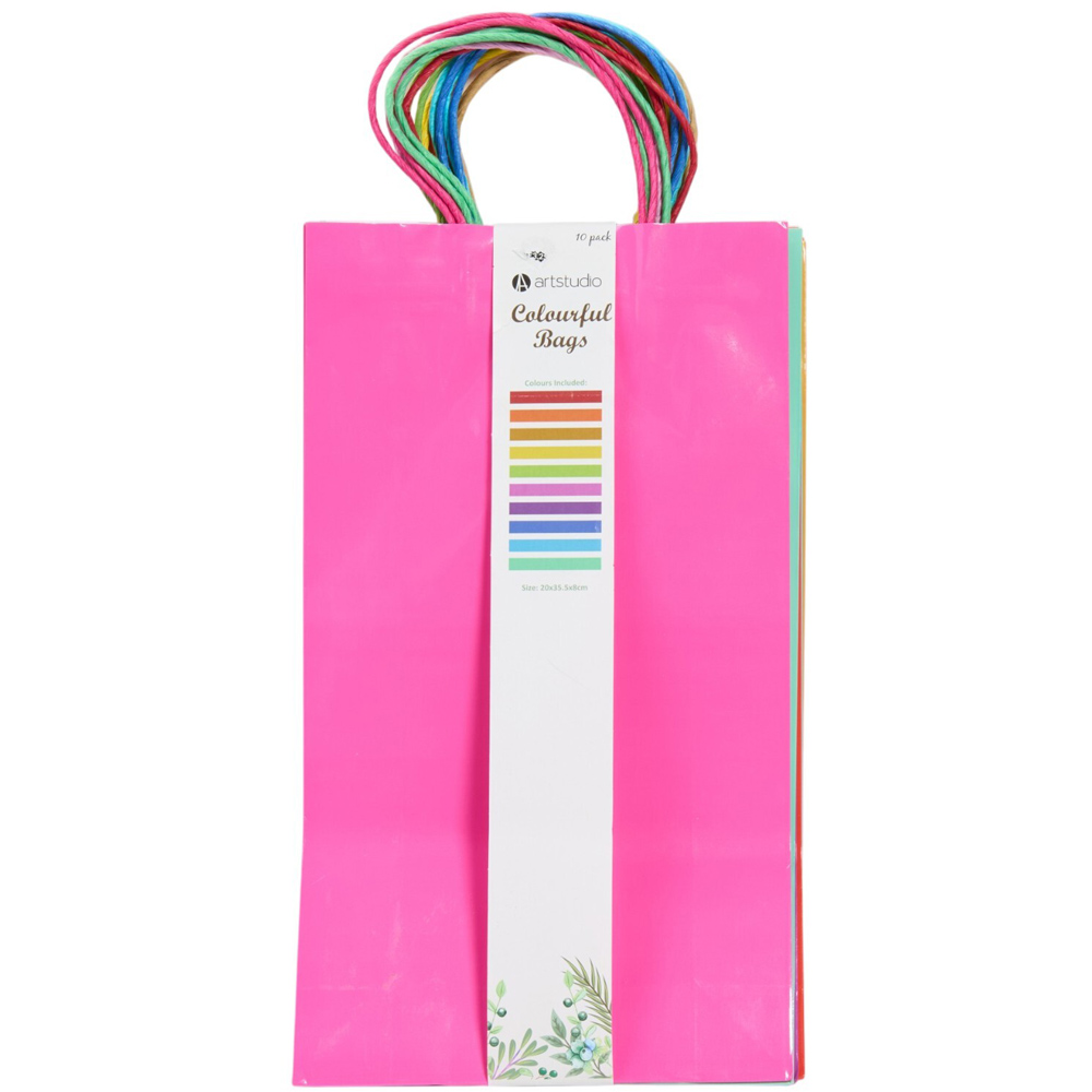 Pack of 10 Colourful Bags Image 6