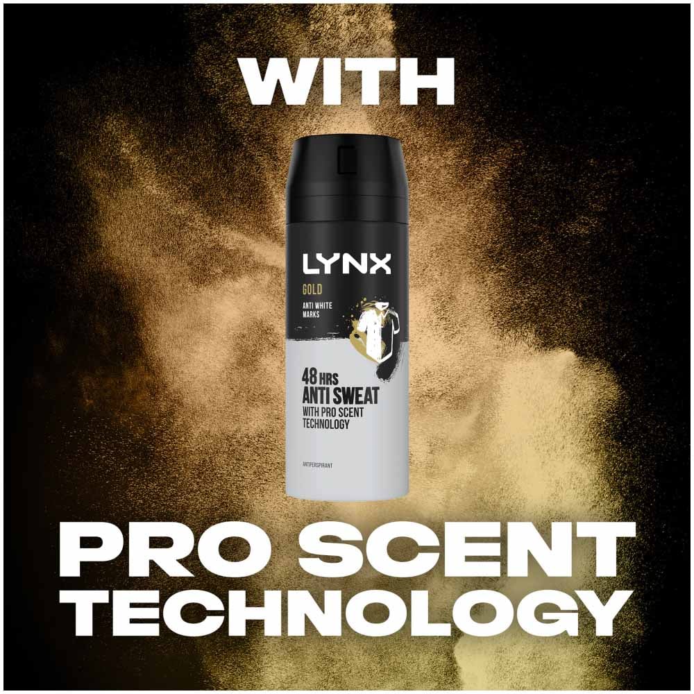 Lynx Gold Anti Marks Anti Perspirant Deodorant Case of 6 x 150ml Image 7