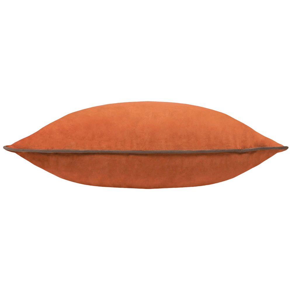Paoletti Meridian Pumpkin Mocha Velvet Cushion Image 2