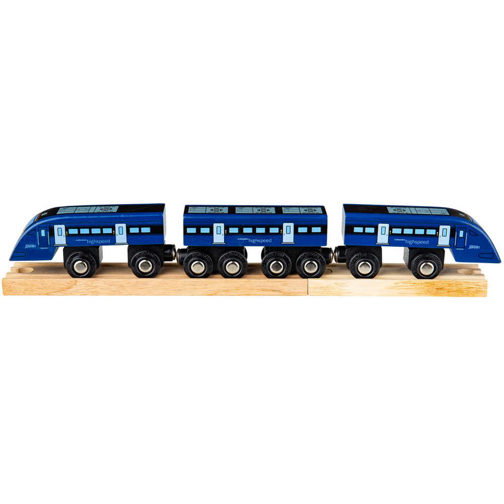 Bigjigs Rail Kids Wooden Replica High Speed 1 Train Image 1