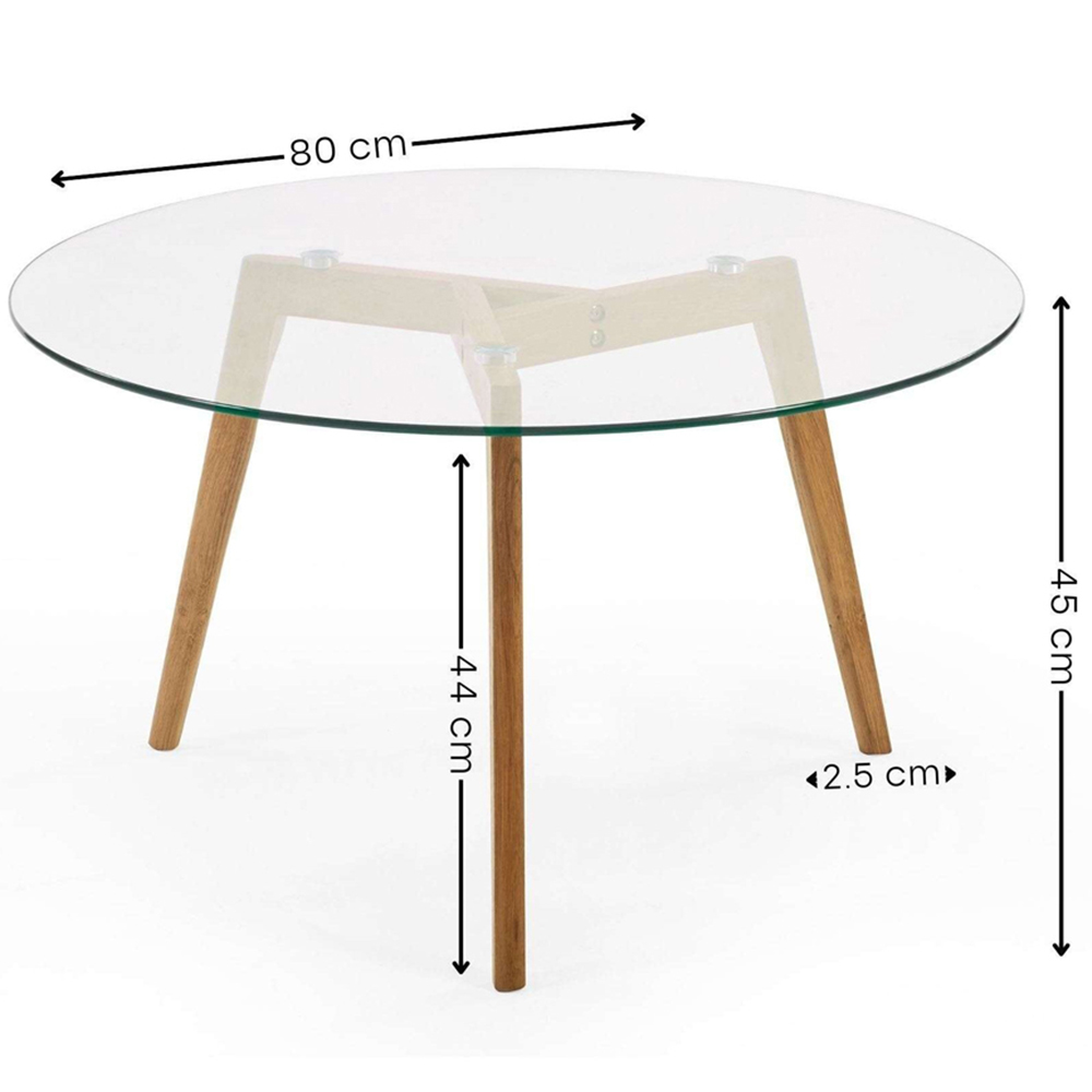 Julian Bowen Bryant Round Glass Coffee Table Image 9