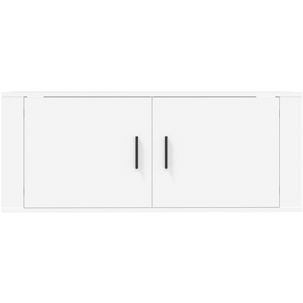 vidaXL 2 Door White Wall Mounted TV Cabinet Image 4
