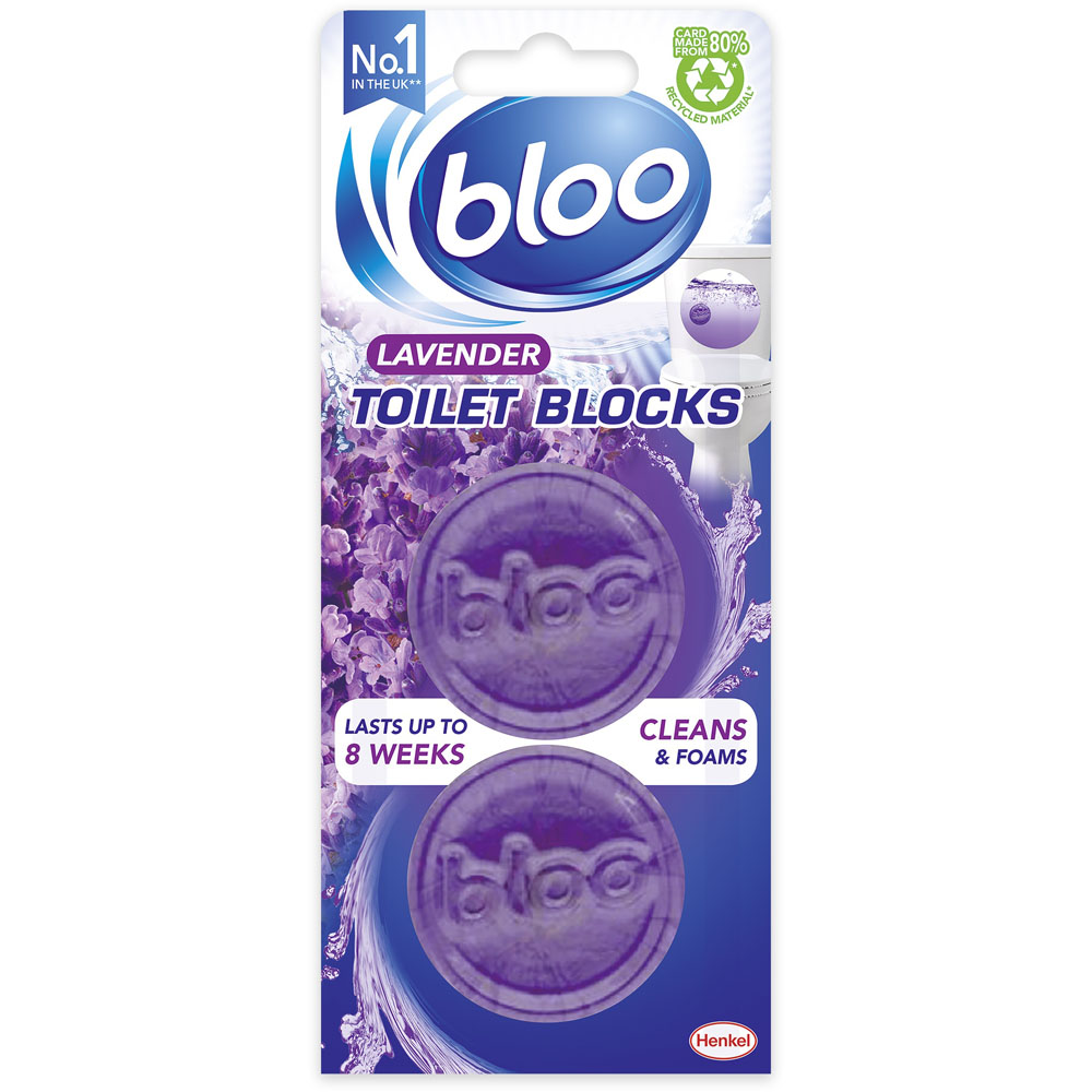 Bloo In Cistern Lavender Toilet Bocks 2 x 38g Image 1