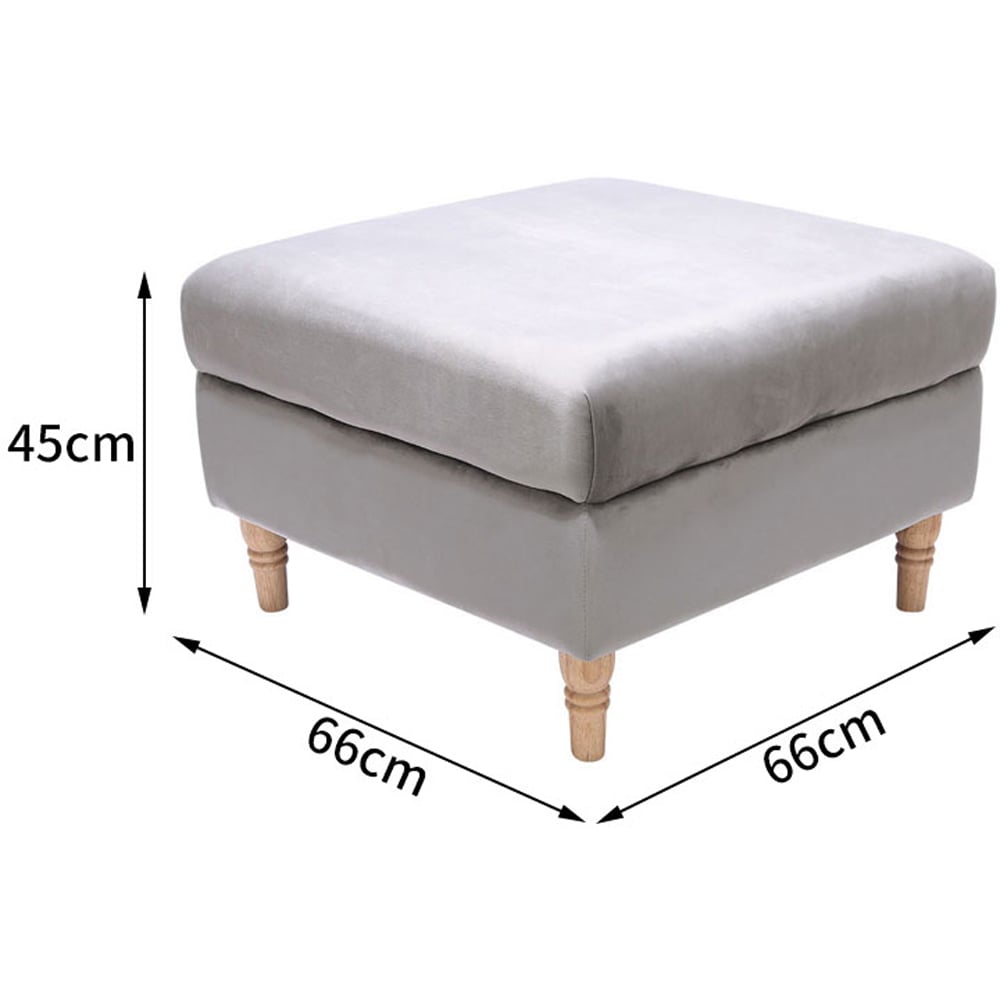 Living and Home Grey Footstool Image 9