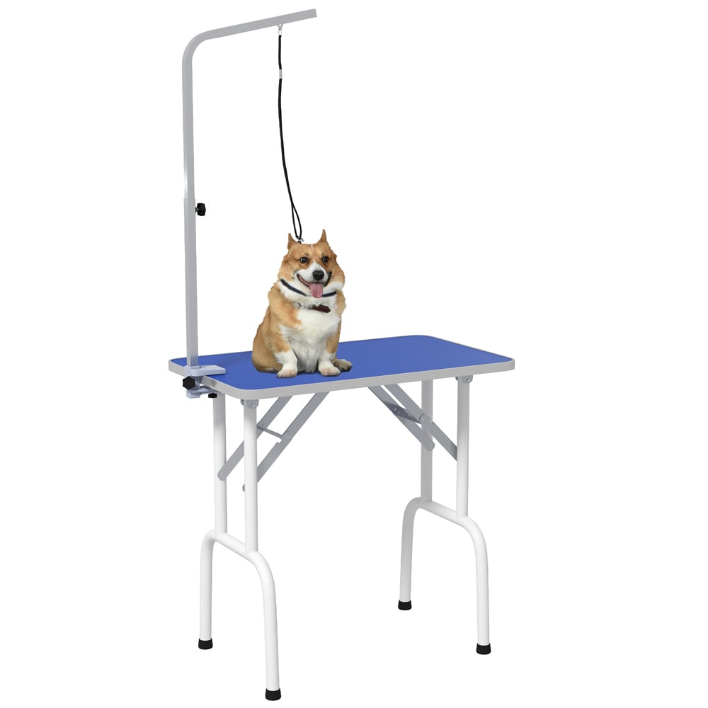 PawHut Blue Foldable Dog Grooming Pet Table Image 3