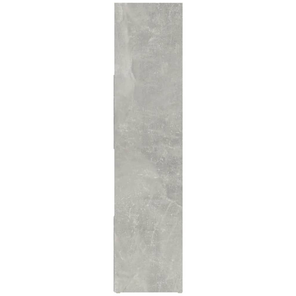 vidaXL 12 Shelf Concrete Grey Bookcase Image 5