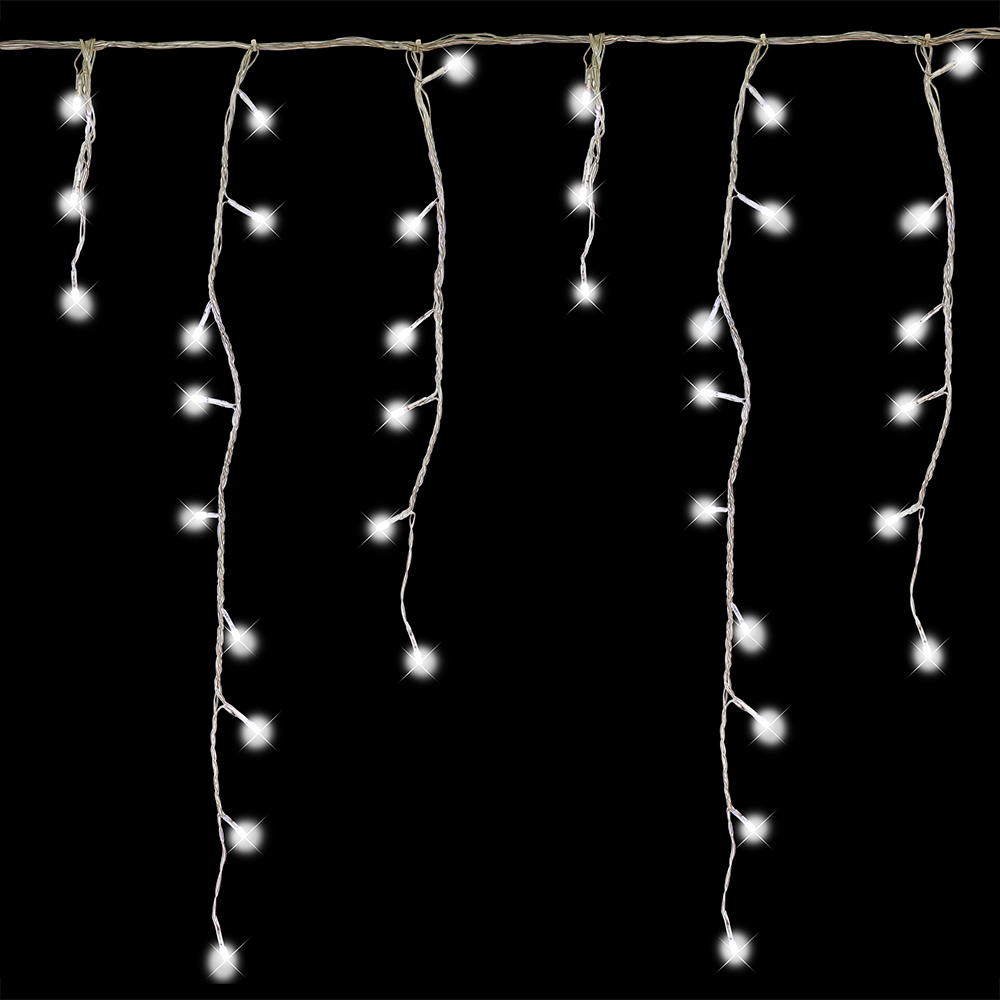 The Christmas Workshop 240 White LED Icicle String Light Image 3