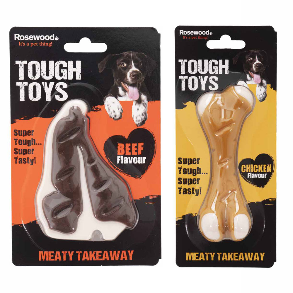 Rosewood Tough and Tasty Beef Flavour Dog Toy   Image 1