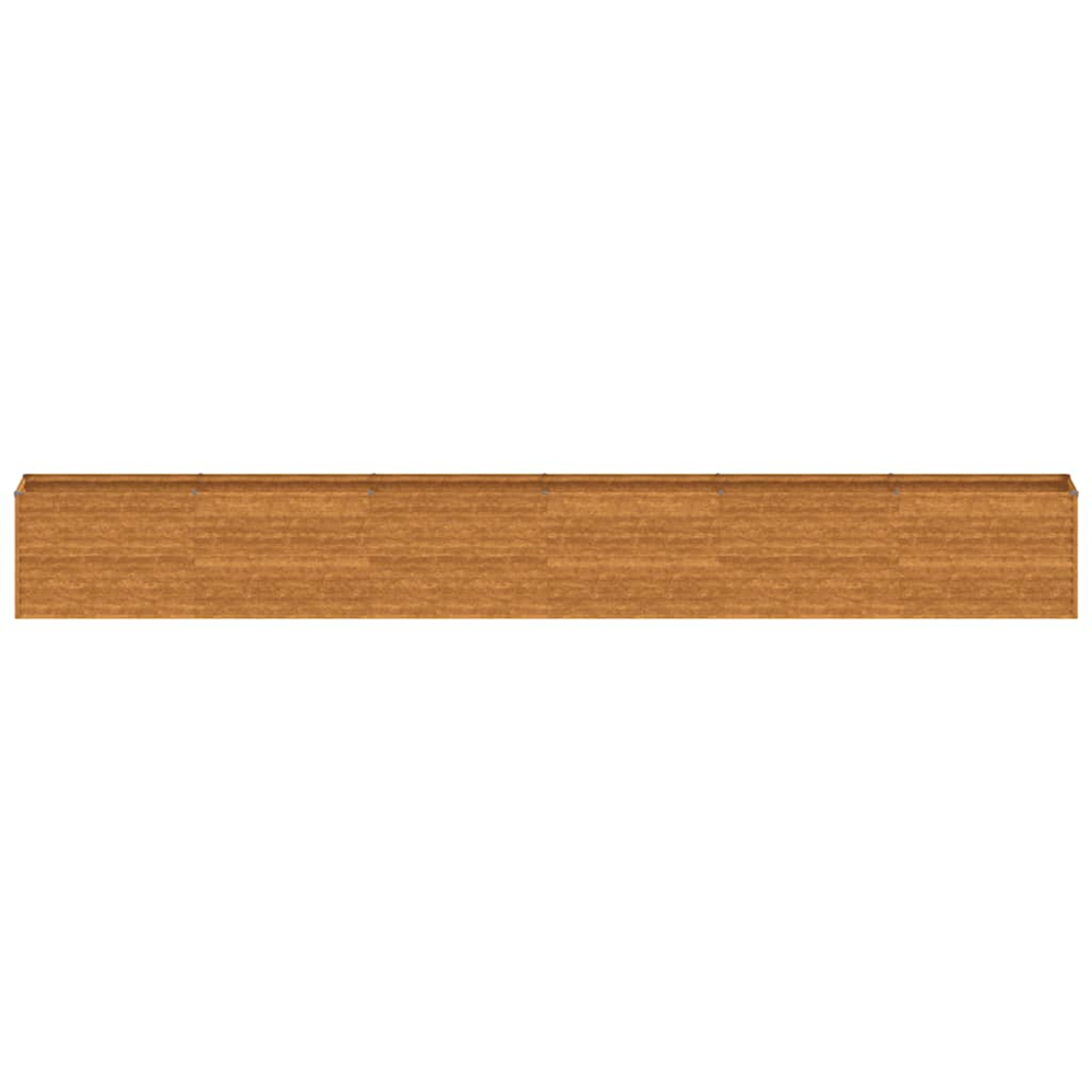 vidaXL Brown Corten Steel Raised Garden Bed 578 x 50 x 69cm Image 3