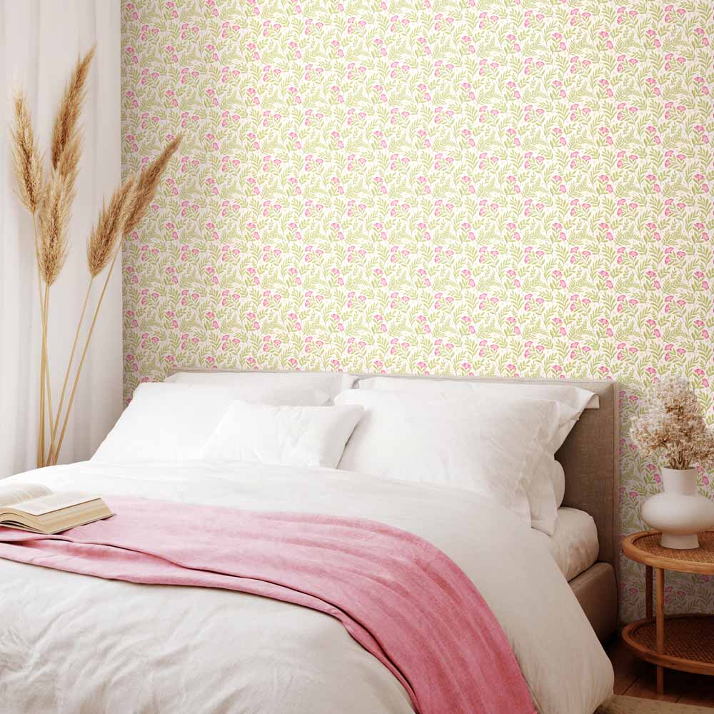 Hoopla Walls Petite Posy Rose and Apple Non Woven Wallpaper Image 2