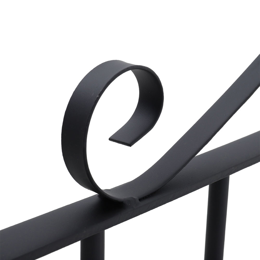 Living and Home 3ft Black Modern Arched Top Metal Outdoor Garden Swing Gate 104 x 85cm Image 4