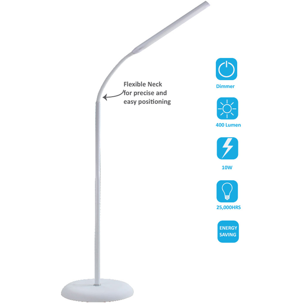 Sewing Online SO1260 White Single Tube Dimmable LED Lamp Floor Lamp with Adjustable Brightness Image 4